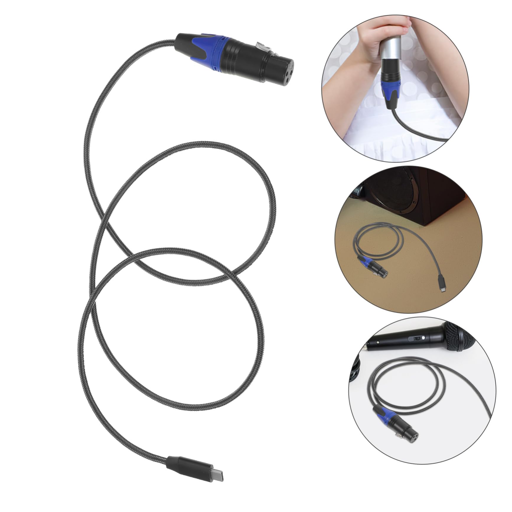 TOYANDONA 3piezas Cable De Micrófono Type-c Adaptador De Para Guitarra y Consola De Diseño y De Usar Para Músicos y Grabaciones