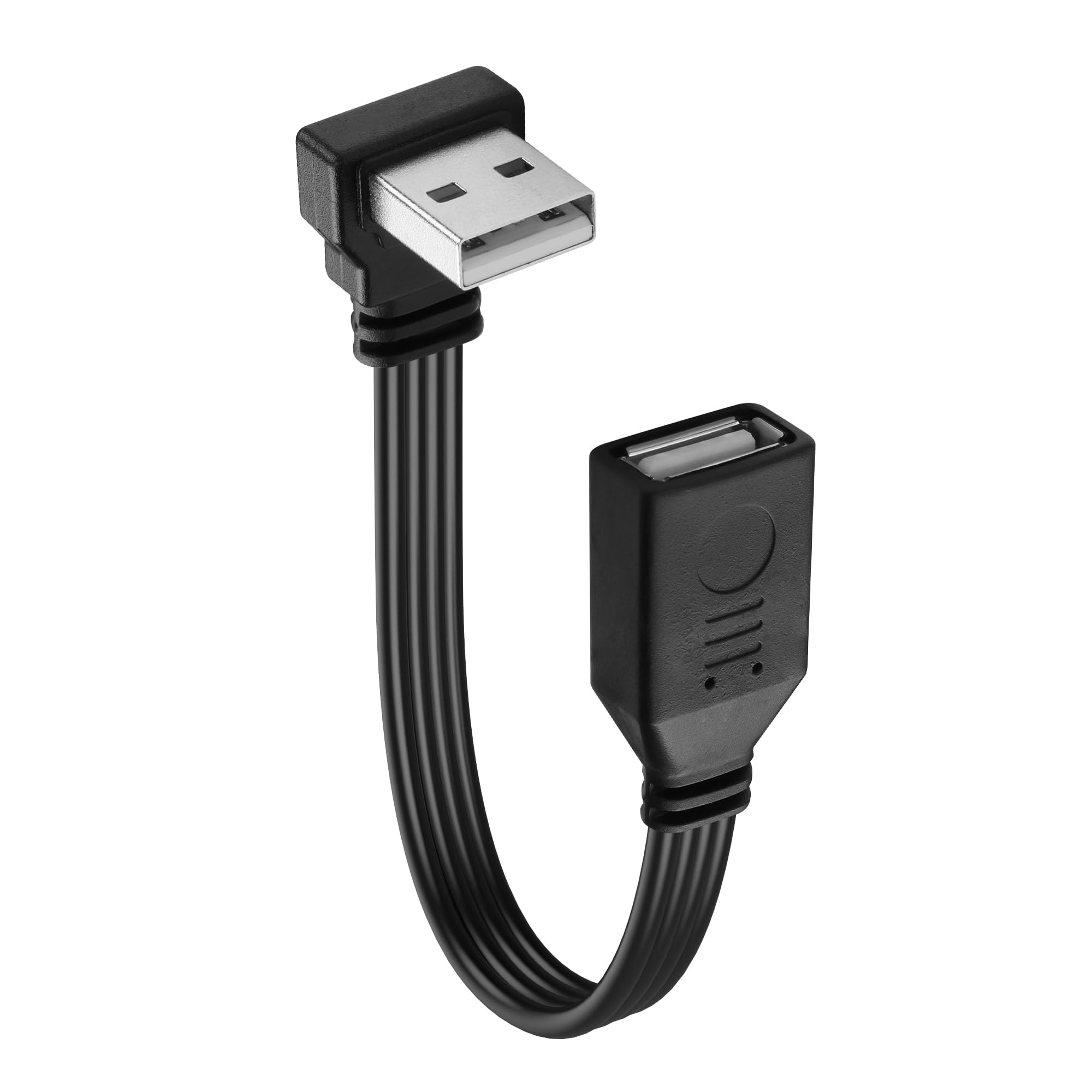 Cavo Prolunga USB 2.0 Piatto Con Connettore A 90° - Maschio/Femmina, 5 Direzioni E 6 Lunghezze (fino A 100cm), Per Spazi Ristretti - 2