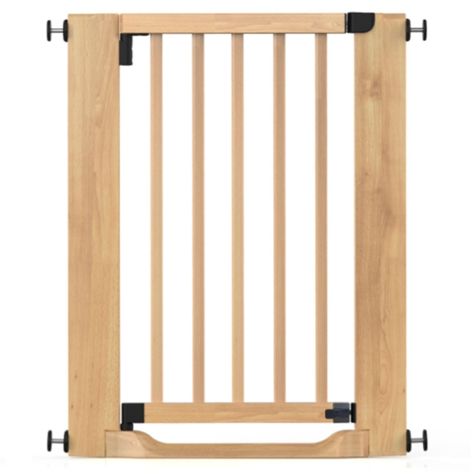 (Natural, 63Cm - 71Cm) Wooden Heritage Flat Step Gate Safetots