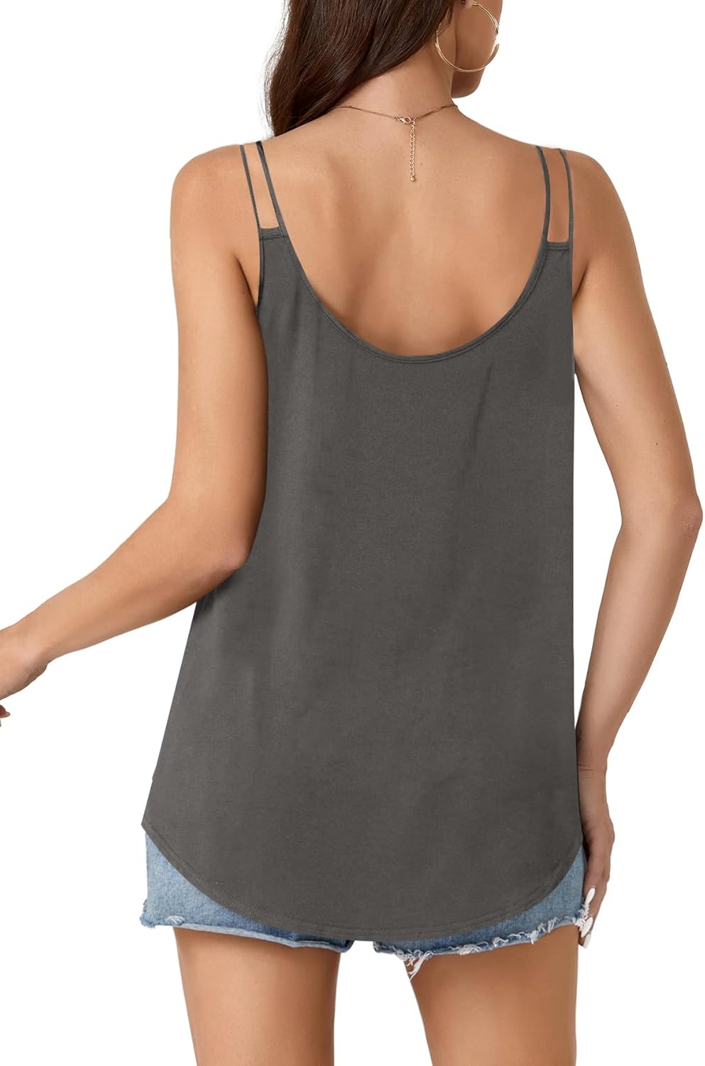 OPOIPIN Women's Casual Tank Top Scoop Neck Sleeveless Summer Spaghetti Strap Camisoles Shirt - Image 4