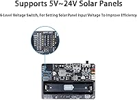 Vista 6 de Solar Energy/Power Manager Module, Solar Power for 5V-24V Solar Panel, Supports Solar Panel or USB Port Ba-ttery Charging