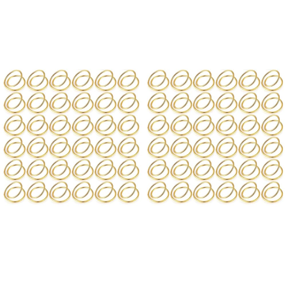 Vjsujehgy 72Pcs Metal Spiral Napkin Ring Buckles Simple Napkin Rings for Weddings Reception Buffet Table Decor Gold