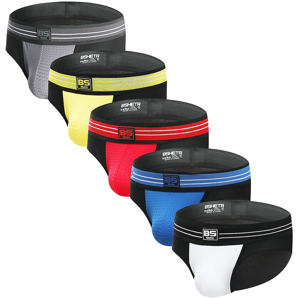 Men's Underwear Briefs 5-Pack Cotton Low Rise Multi Color Soft Underpant