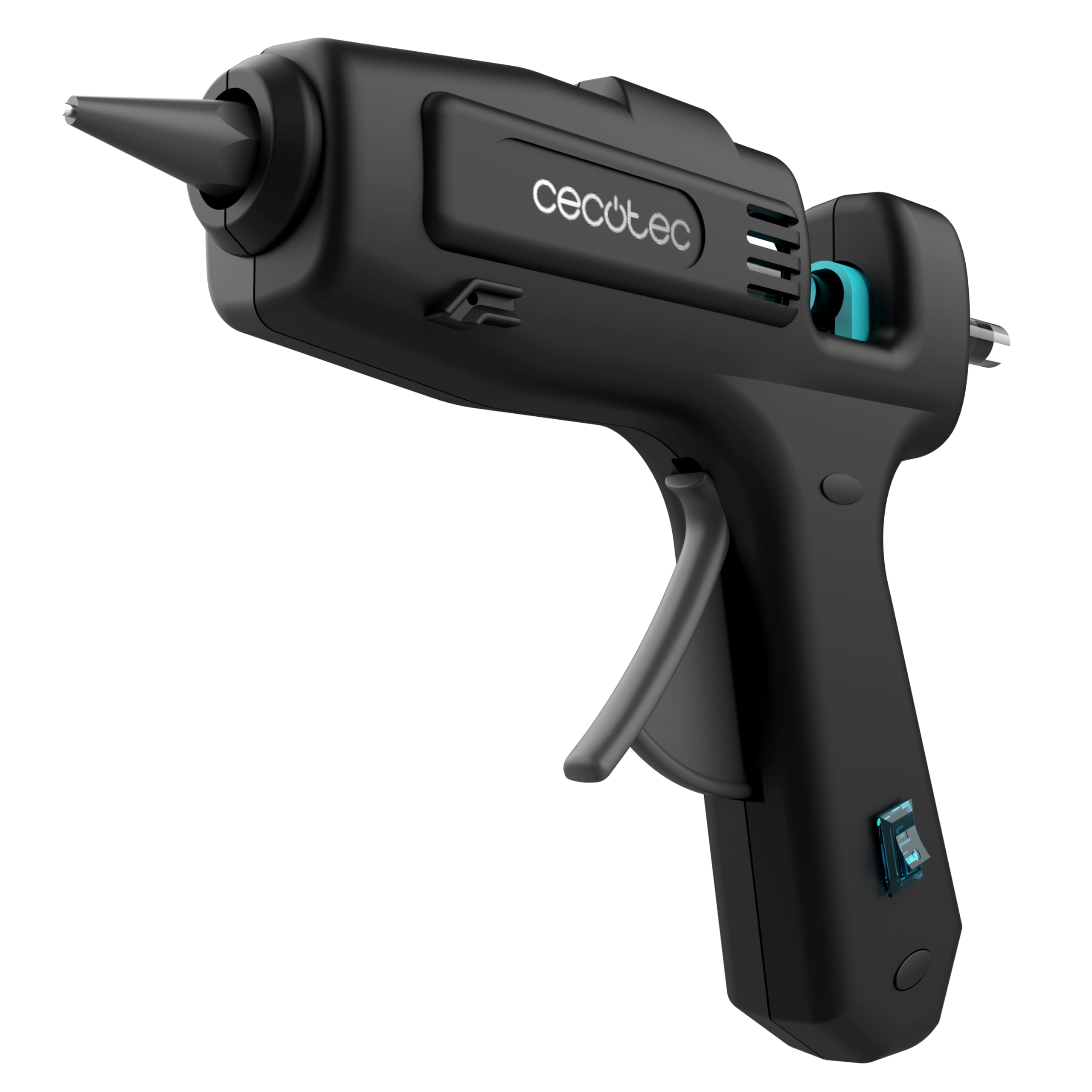 Cecotec Pistolet do klejenia na gorąco z podstawą ochronną Perfect Fix 100 Pro. 100 W, bardzo szybkie nagrzewanie, łącznie z 80 wkładami klejącymi o średnicy 11 mm z przezroczystego kleju, do 180ºC