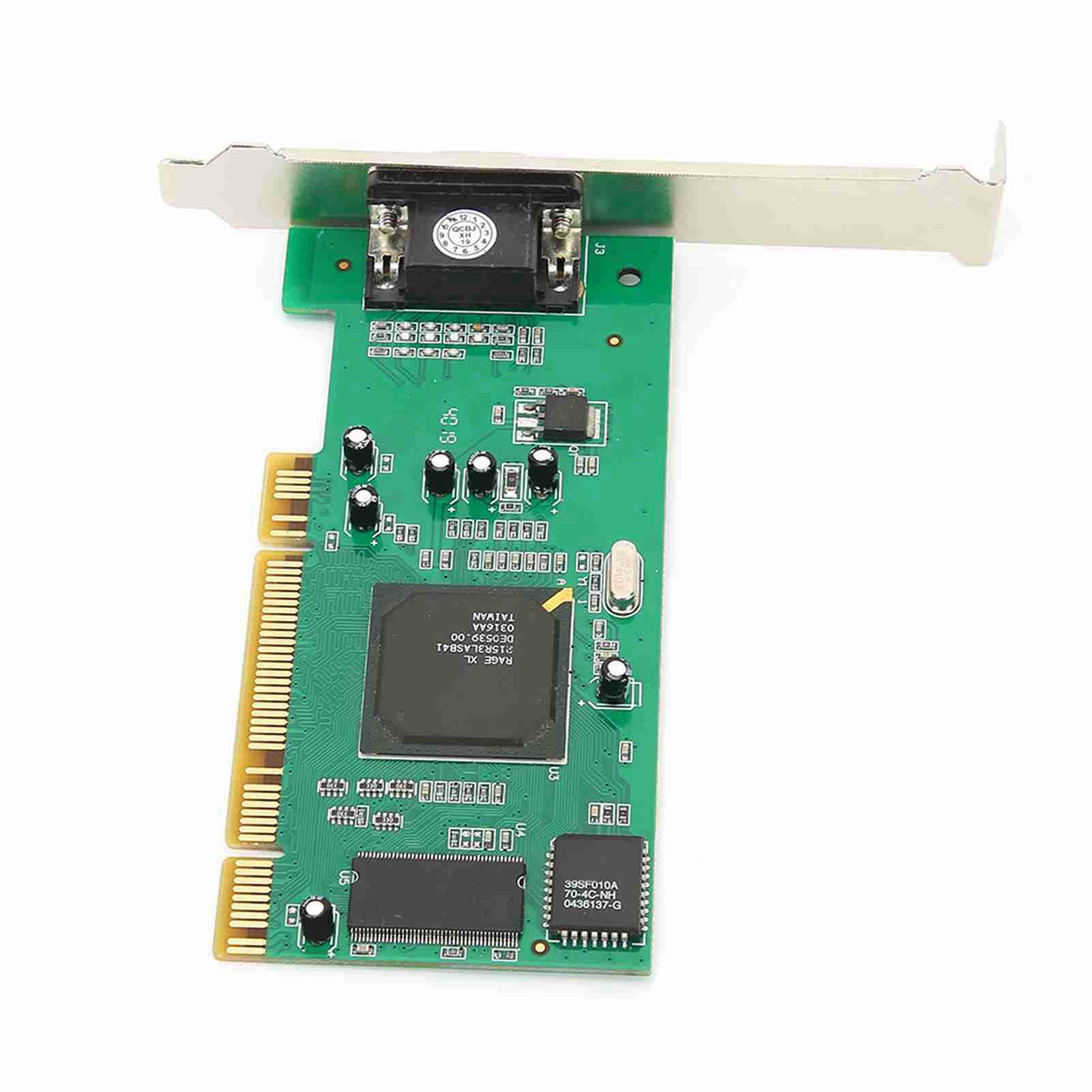 Scheda Grafica Vga PCI 8MB 32Bit Accessori per Computer Desktop Multi Display per ATI Rage XL Scheda Video PCI Vga Multidisplay Grafica PCI da 8 MB Tipo di Interfaccia e Aiuta Il
