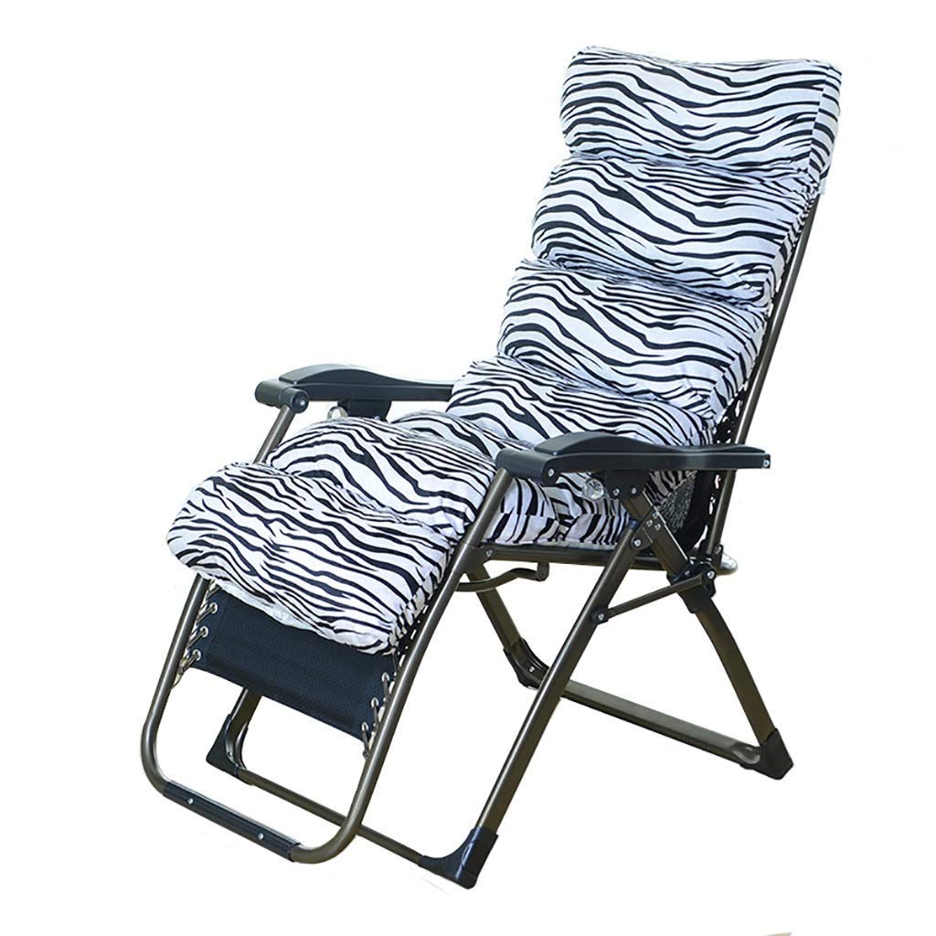 Chaise longue Zero Gravity pliante et inclinable avec tapis en coton A5