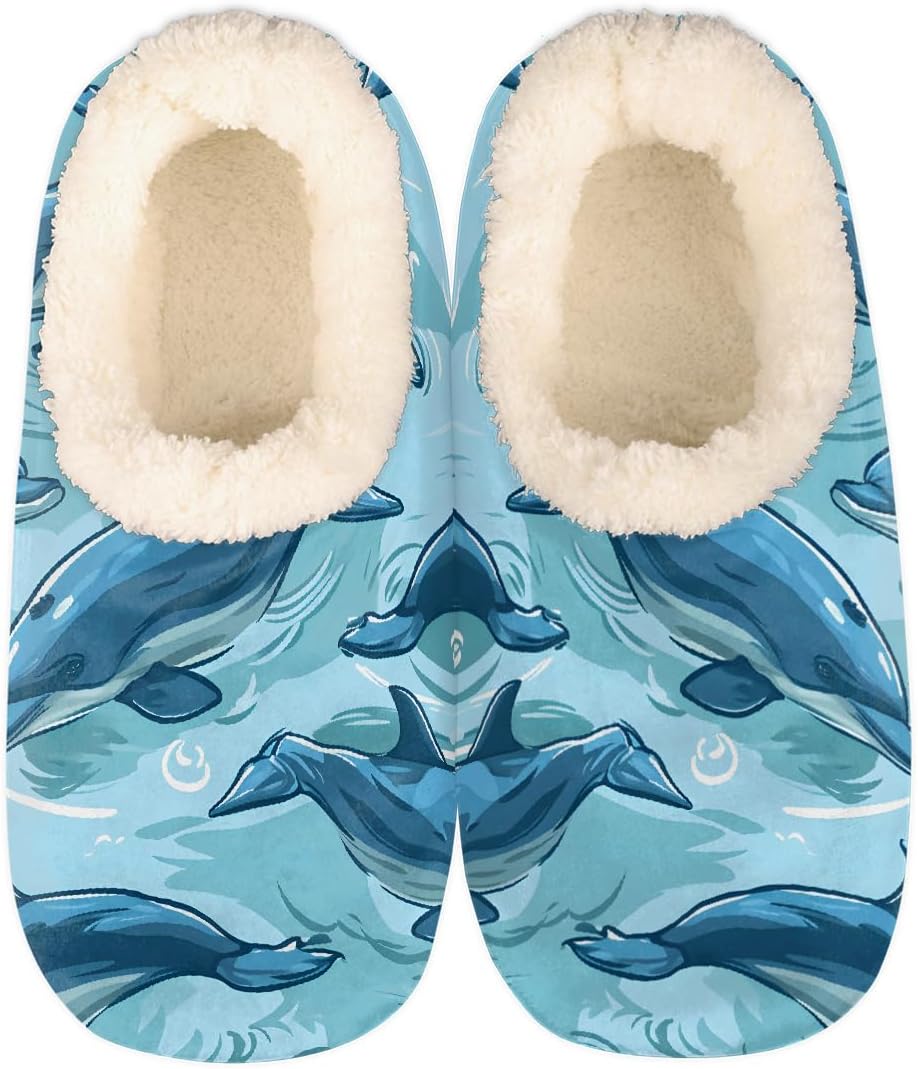 Slipper Socks For Women Indoor Soft Warm Home Non-Slip Couple Style Casual Winter With Back Girls Slippers For Bedroom Hotel Travel Office