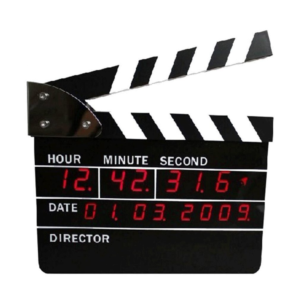 Movie Reference Clock Buy Wall clocks Movie Clapper Clock Electronic LED Alarm Clock Online ...