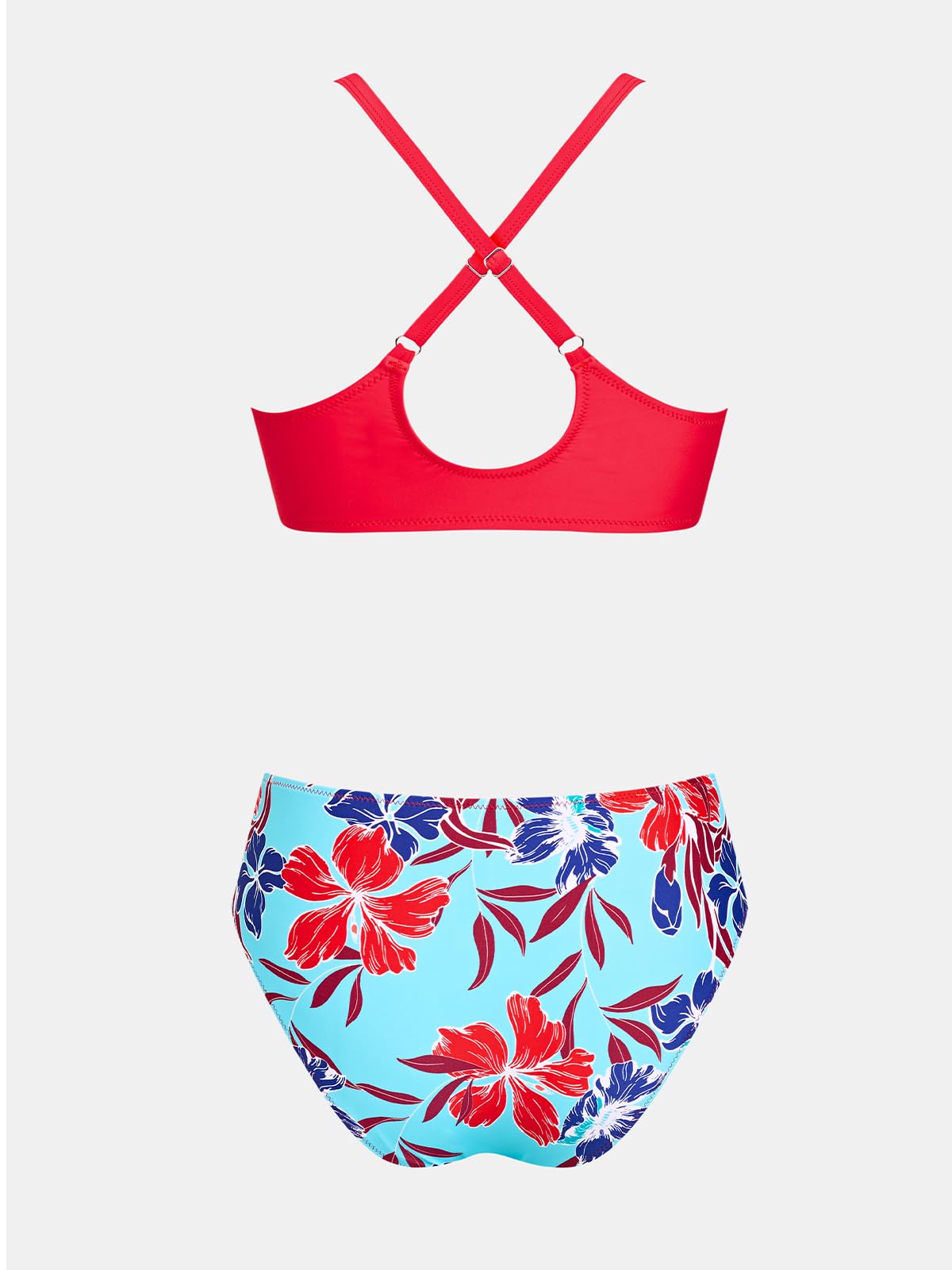 CUPSHE Bikini Ajustable Estampado Floral Mujer Traje Baño Dos Piezas