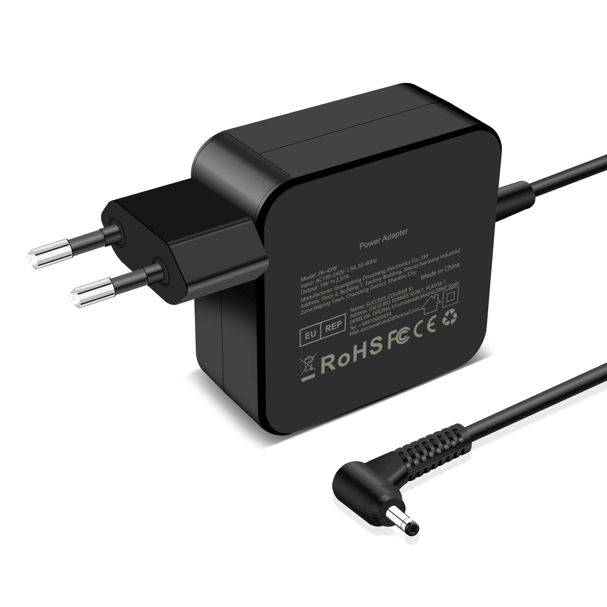 45W Ladekabel für Acer Swift 1 3 5 SF113-31 SF114-32 SF314-41 SF314-51 Spin 1 3 5 SP315-51 SP314-51 SP314-52 SP513-51 V3-331 V3-371 Chromebook 11 13 14 CB3 CB5 B117 B1 Netzteil Ladegerat 3,0 x 1,1mm