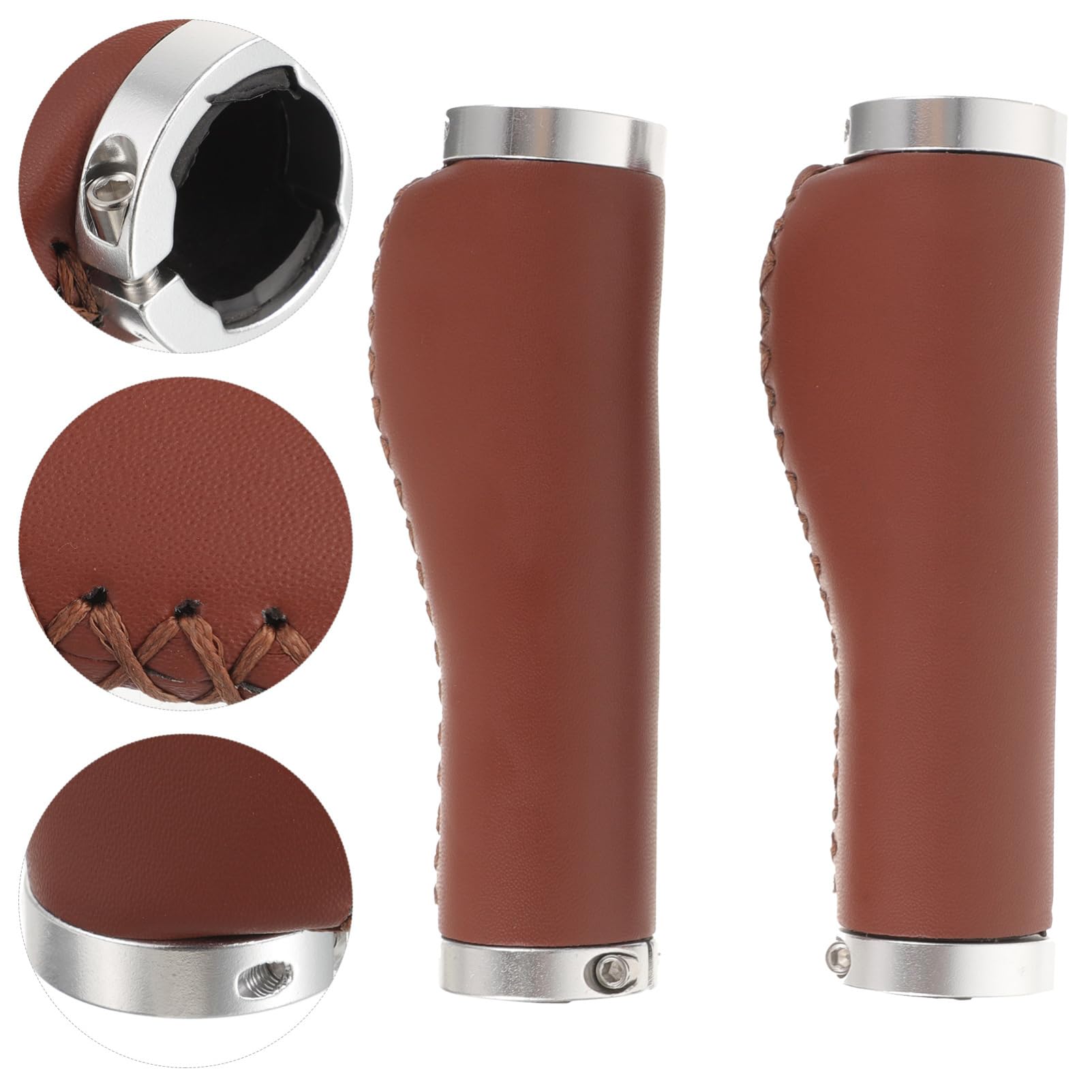 INOOMP 4pièces Poignées Antidérapantes PU pour Vélos De Guidon Élastique Et Confortable Accessoire pour Cyclisme Et Ville