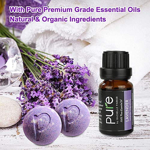 36 Bath Bombs Gift Set. Top 6 Essential Oils Bath Bomb Set For Women Men & Kids. Natural & Organic Ingredients- Lemongrass Orange Peppermint Tea Tree Eucalyptus & Lavender Essential Oil Bath Bombs #TOP2