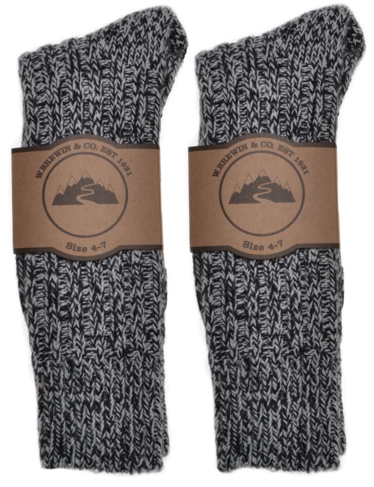 Wb Socks Women's Black 2 Pairs Of Thick & Warm Heavyweight Socks