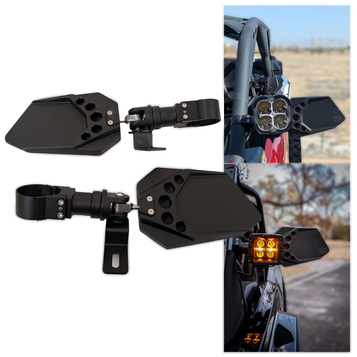 Amazon.com: Billet UTV Side Mirrors – Compatible w/ALL RZR models