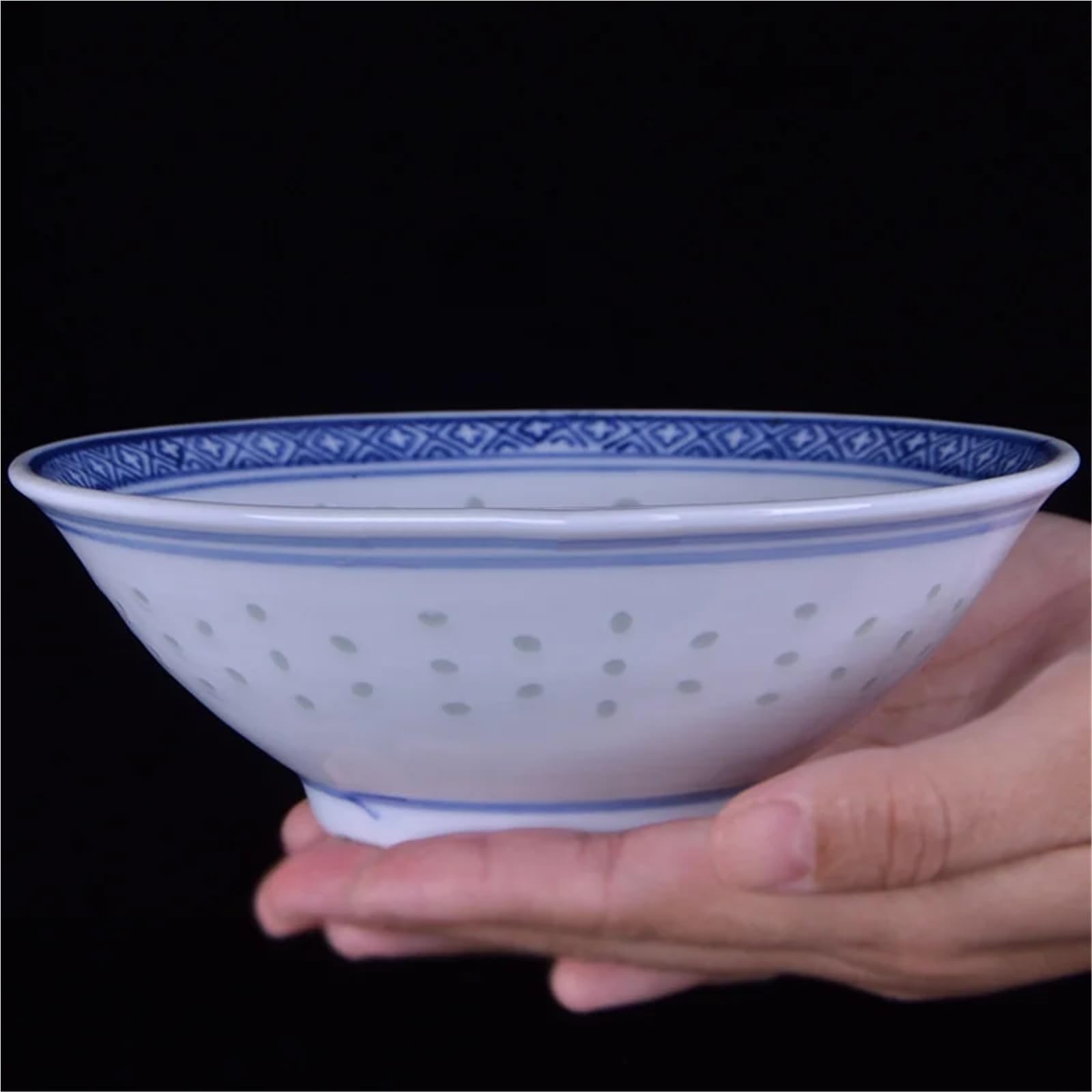 15 cm klasyczna niebieska i biała porcelanowa ceramiczna miska ramen, miska na zupę i ryż do domu i restauracji zastawa obiadowa