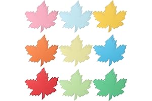 153 Pcs Autumn Leaves Cutouts for Bulletin Board, Fall Maple Leaves Paper...