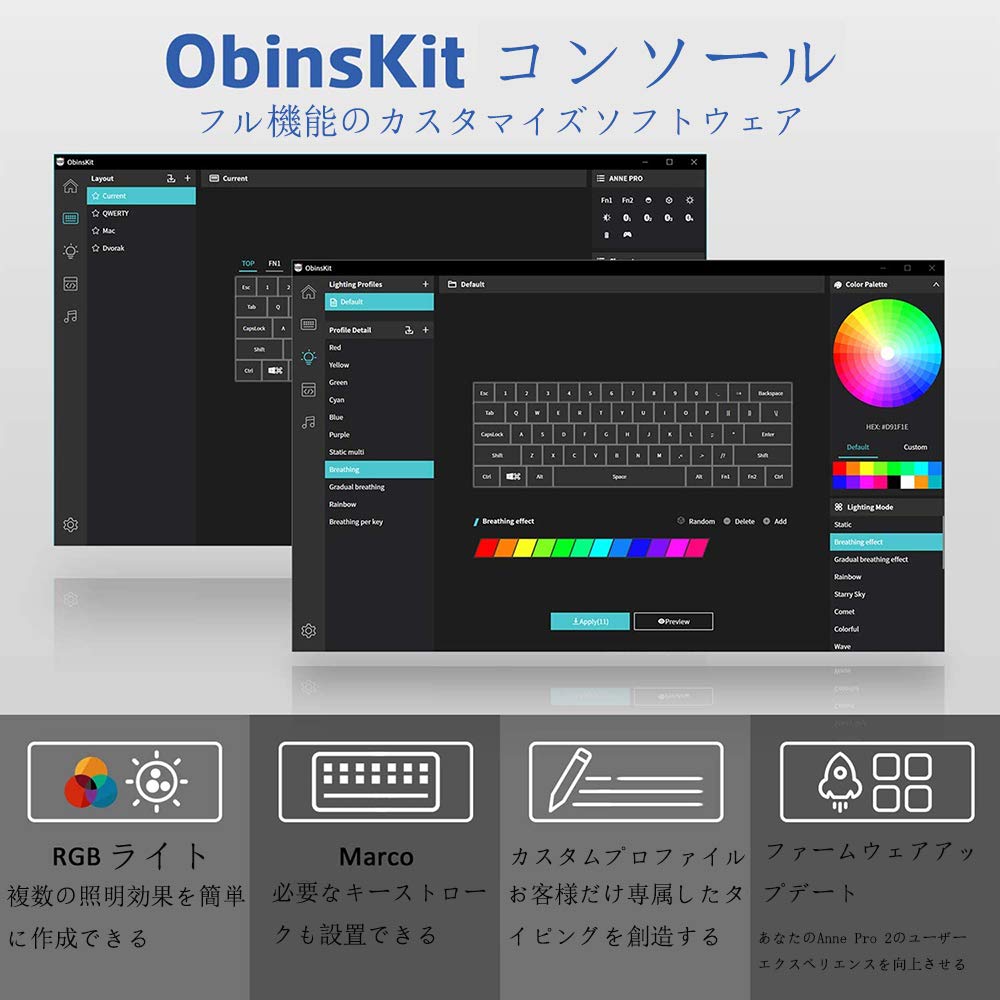 Anne Pro 2 White　CHERRY 銀軸 Amazon | Anne Pro 2メカニカルキーボード Bluetooth5.0 USB有線