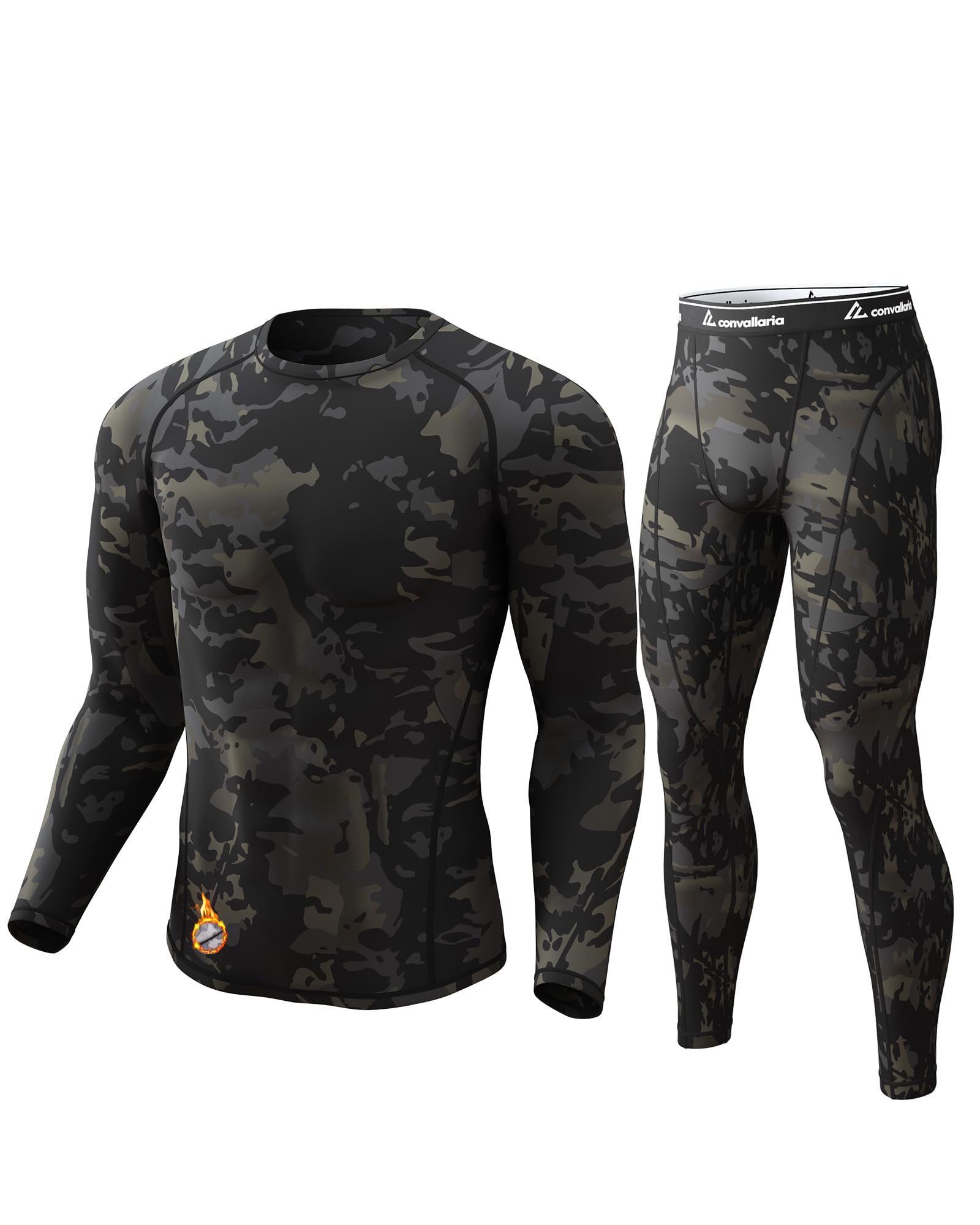 CL convallaria Intimo Termico Uomo Invernale Tuta Termica Uomo Pantaloni Termici Uomo