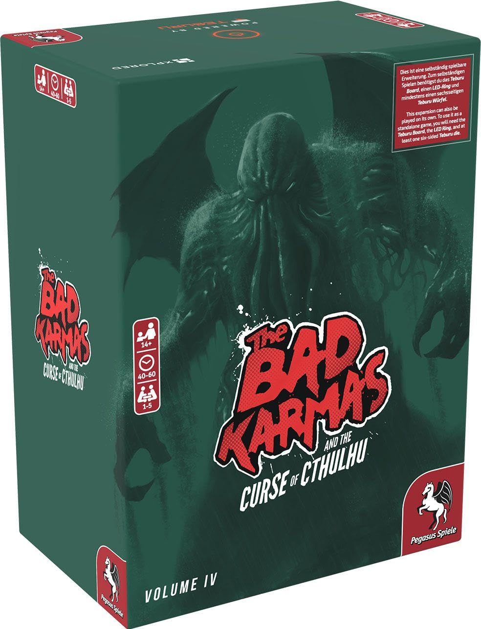 Teburu: The Bad Karmas and the Curse of Cthulhu Volume 4 Brettspiel, Erweiterung, ab 18 Jahren, Pegasus Spiele, Cthulhu-Mythos, ohne Batterien