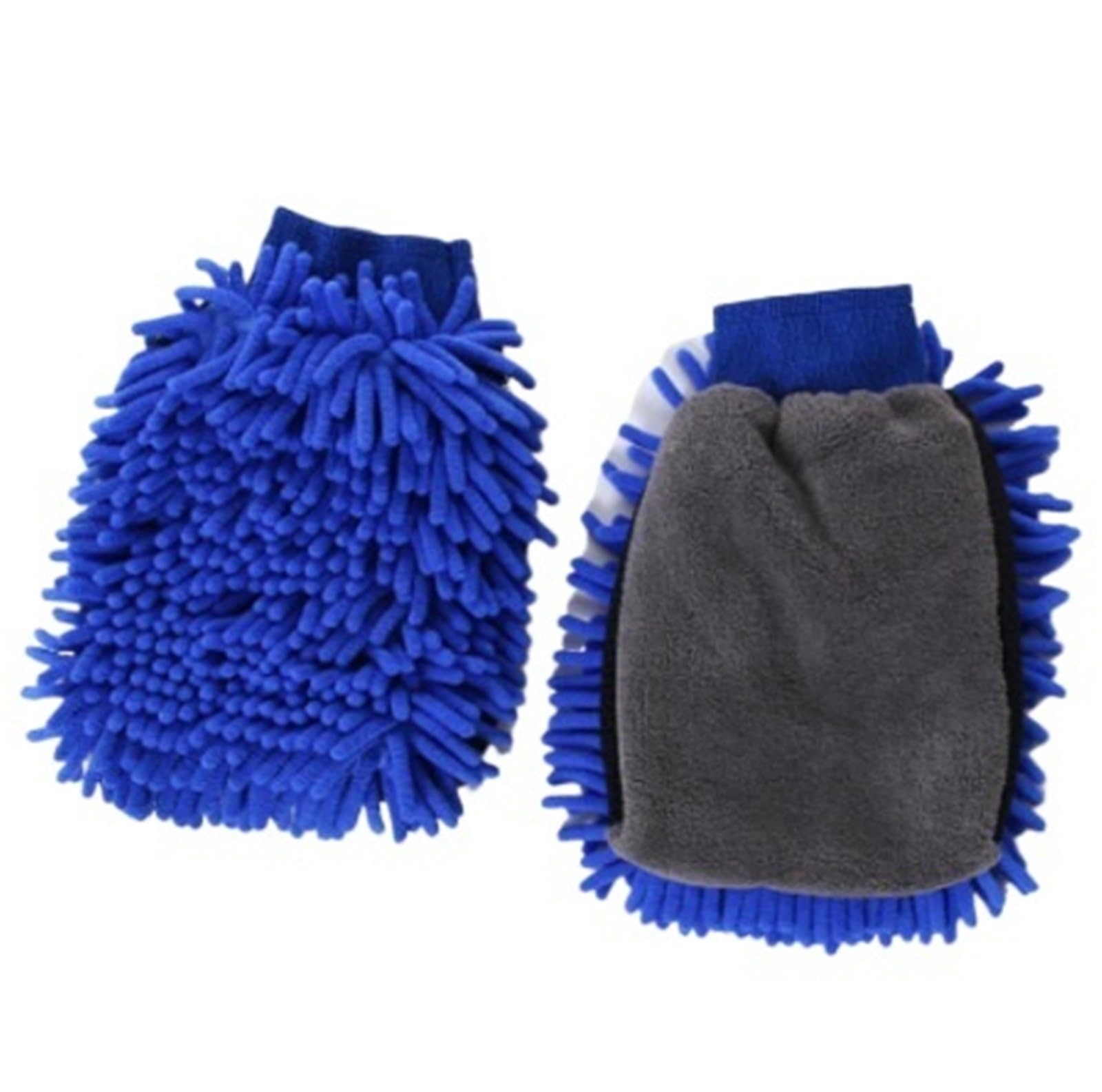 MDSRFGN Car Wash Mitt 1PCS Waterproof Car Wash Microfiber Gloves Thick Cleaning Mitt Wax Detailing Brush Double-faced Glove(Blue)