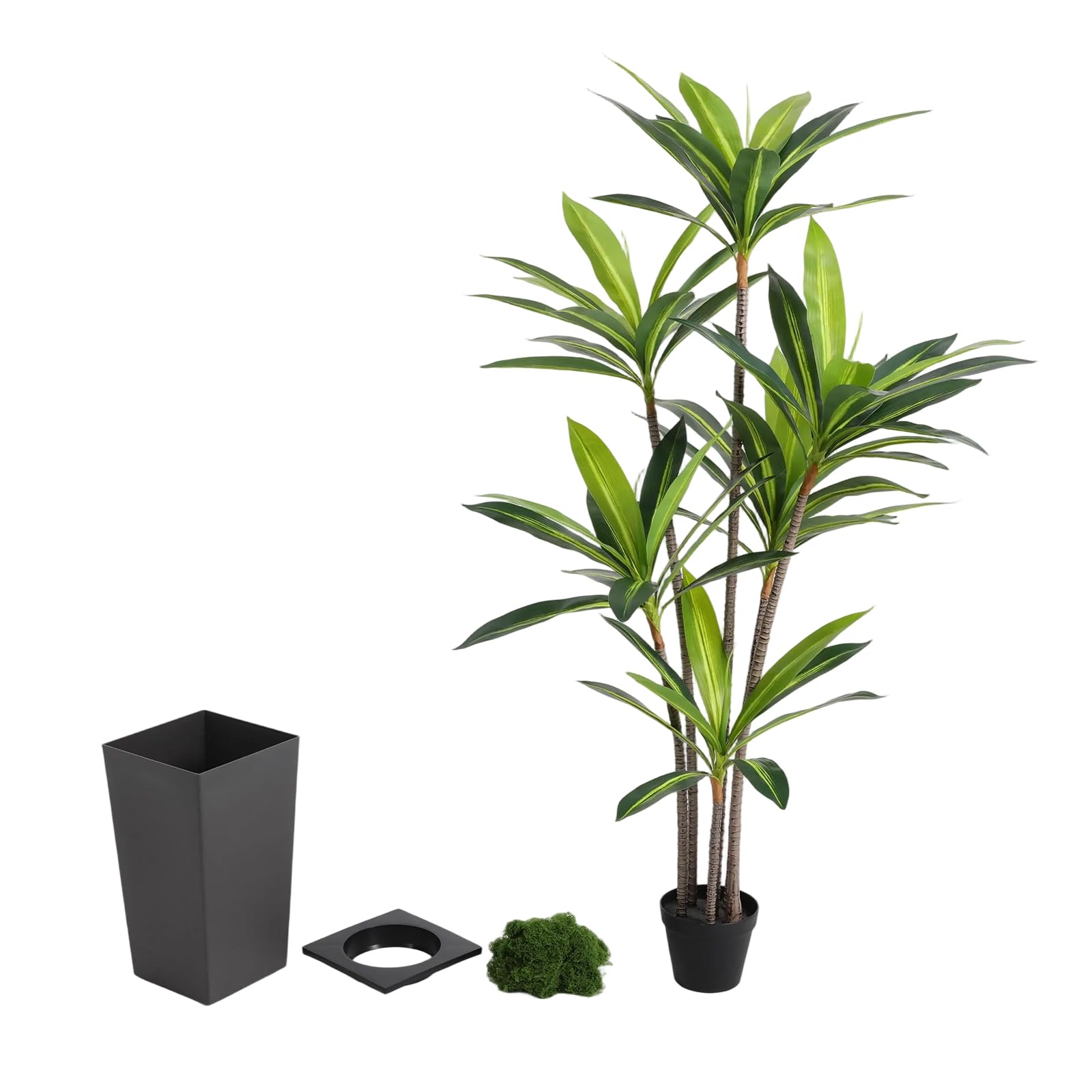 Dracaena Sztuczne drzewo, 180 cm, sztuczne rośliny, dracena, duża z rośliną, sztuczne drzewo, smocze drzewo, dekoracja do domu, salonu, sypialni, biura