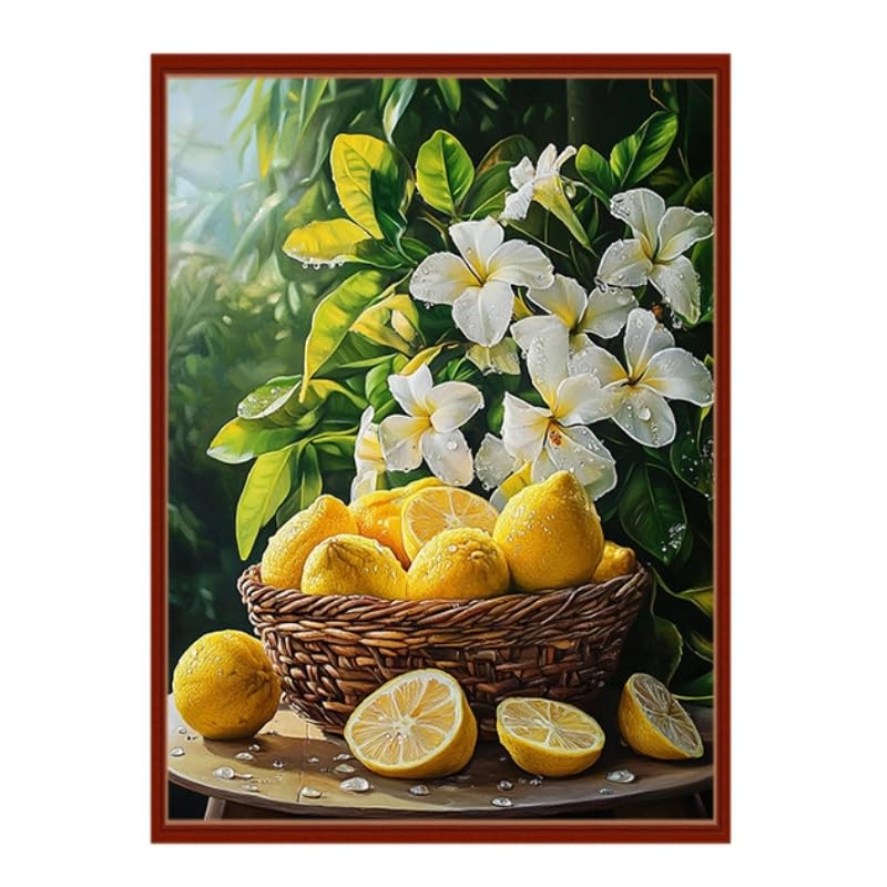 11CT Flower Stamped Cross Stitch Kits for Adults Embroidery Crafts 12"×16"