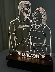 Luminária Com Sua Foto Personalizada LED Casal Presente… (Somente luminária) (QUENTE)