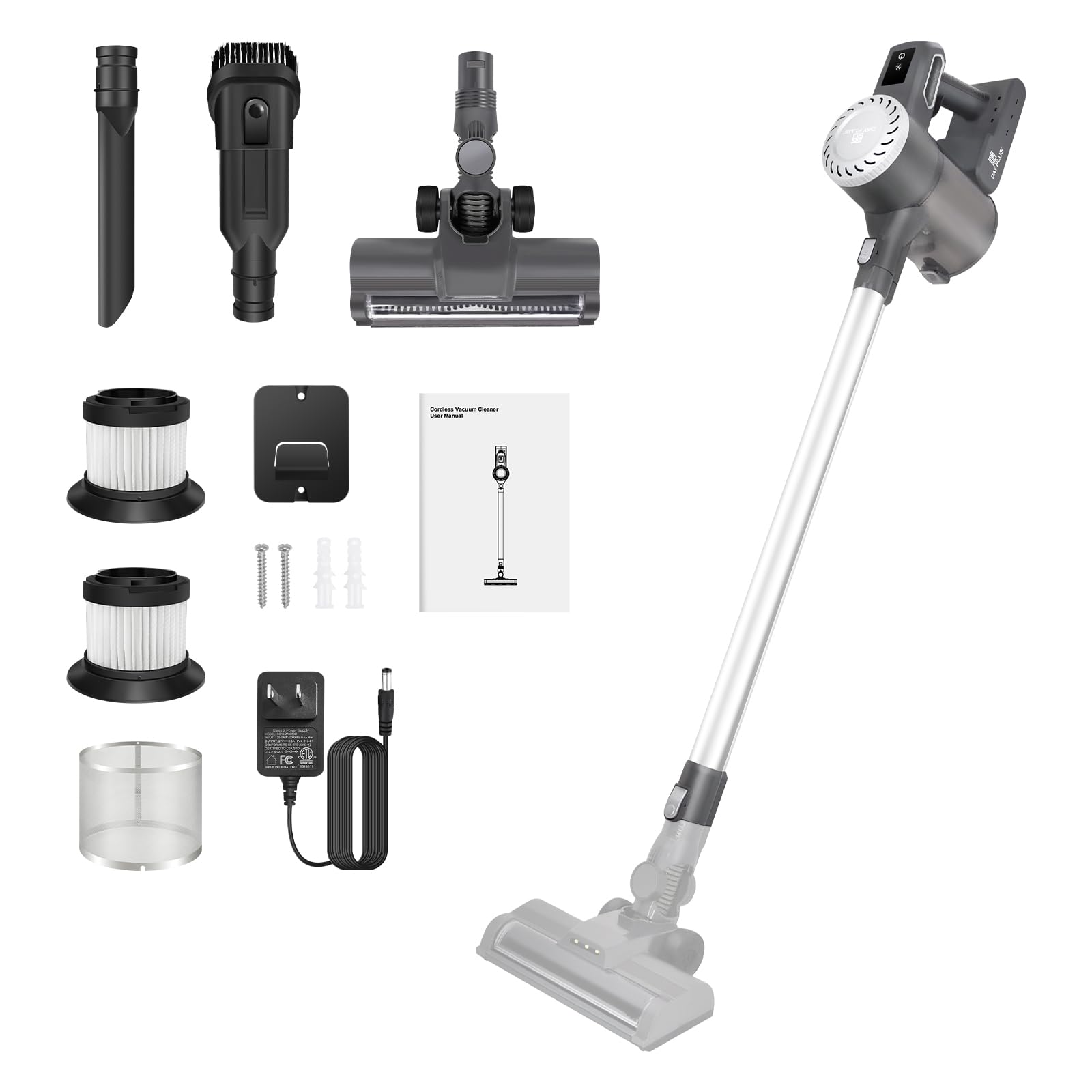 ANSIMIDA Cordless Vacuum Cleaner, 3 in 1 Lightweight Stick Vacuum Standing with 15KPA Powerful Suction, 360° Bendable Wand Rechargeable Handled Cordless Vacuum for Hardwood Floor Pet Hair