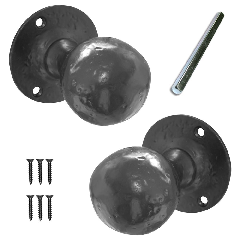 Jedo Black Antique Ball Shaped Mortice Knob