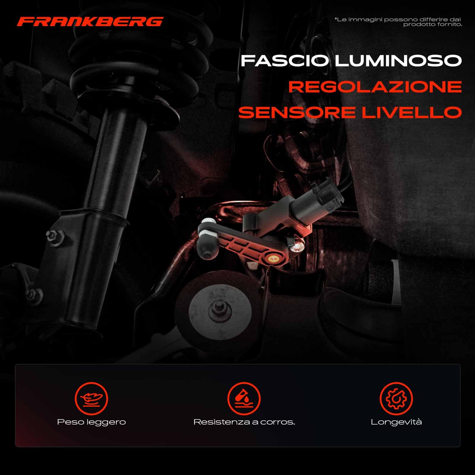 Frankberg Sensore di altezza del livello del faro Compatibile con X1 E84 X5 E70 X6 E71 E72 Serie 3 Touring E91 Serie 3 E90 Replace# 37146785206
