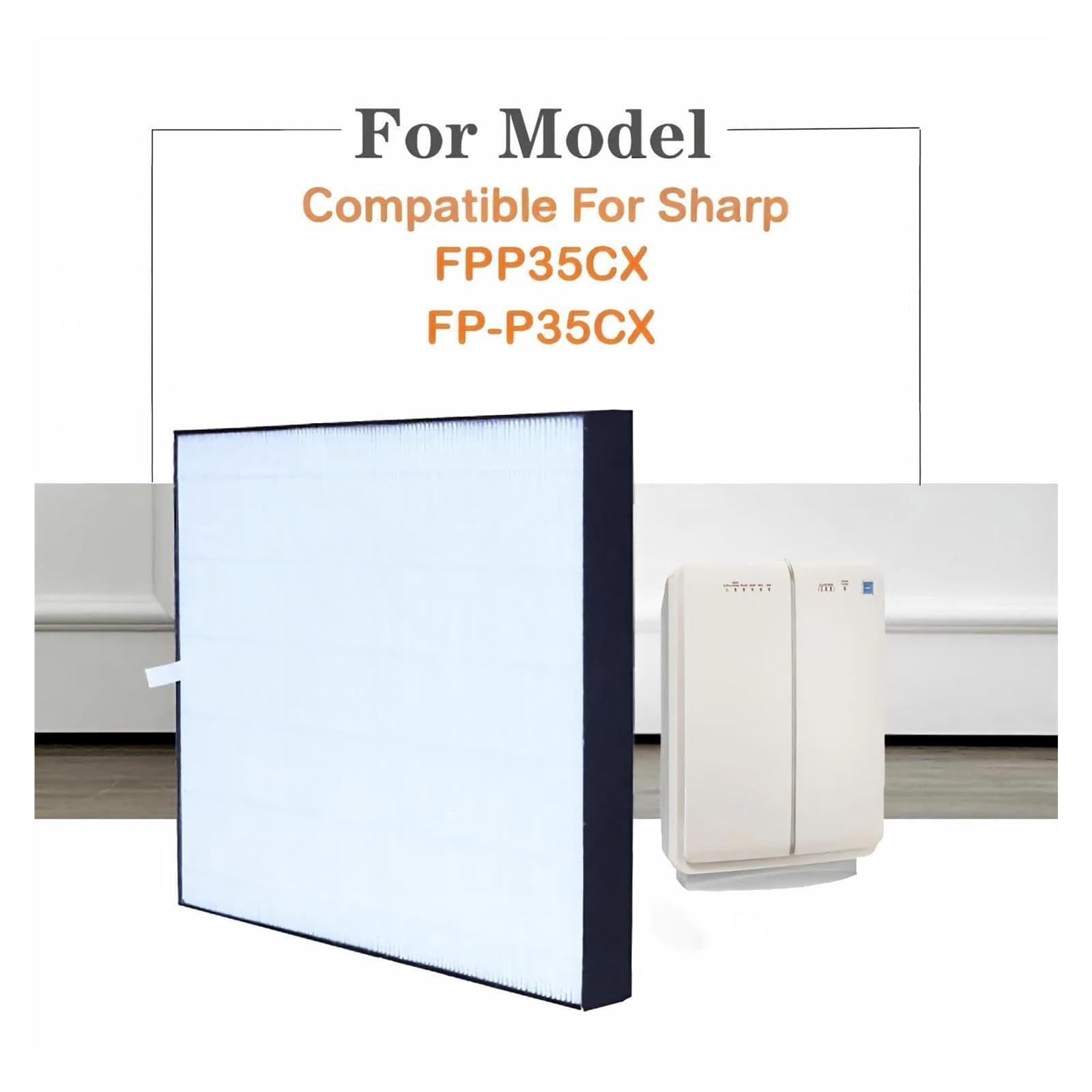FZ-P35HFU FZP35HFU Filtro HEPA De Repuesto, For FP-P35CX FPP35CX | Compatible con purificador de aire Sharp, alta eficiencia, bajo nivel de ruido y larga duración.