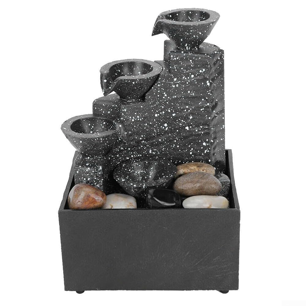 Fontaine d'intérieur avec LED illuminée - Décoration d'intérieur zen avec pierres naturelles