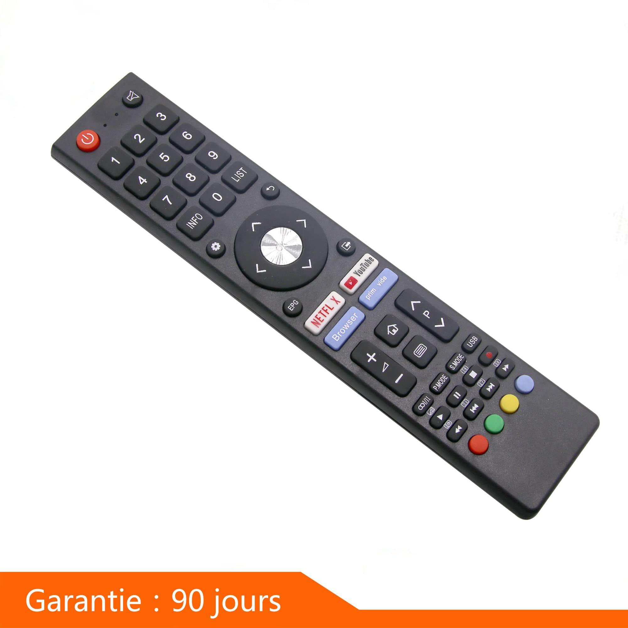 FOXRMT Télécommande pour Chiq Changhong UHD TV U55H7N L32H7N L40H7N L43H7N L50H7N L55H7N GCBL-TV02BDBIR U58H7N U43H7N U50H7N pour Saba SA24S46A9 SA32S67A9 SA40S67A9-Aucune Configuration requise