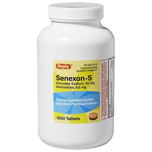 Miniatura 1 de Rugby Senexon-S Natural Vegetal Laxante Plus Suavizante de Heces - Docusate Sodium, 50 mg - Sennosides, 8,6 mg - 1000 Tabletas