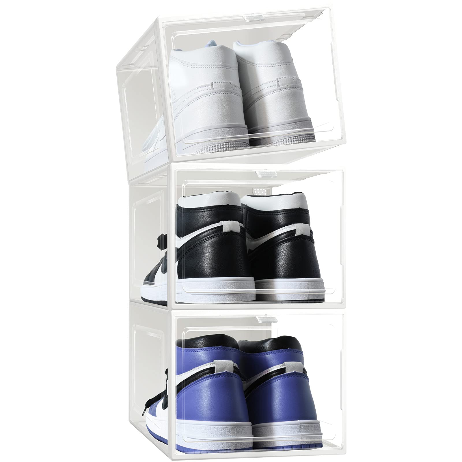 Buy Shoe Storage Box Mupera Large White Shoe Boxes, Hardtop Plastic