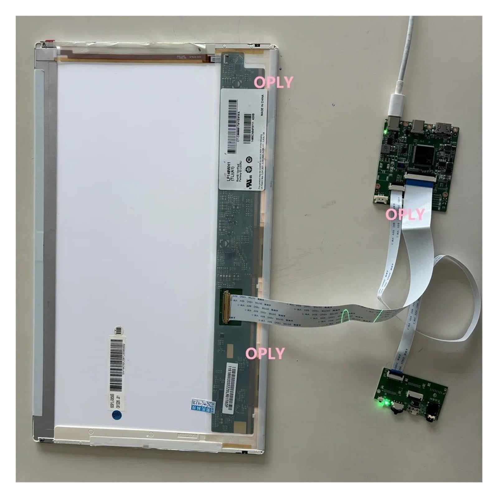 Kit Scheda Di Controllo LP140WH4 LP140WH8 LP140WH4-TLN1-TLN2 Kit Driver EDP | Pannello LCD 14" 1366X768 LVDS 2 TYPE-C MINI compatibile HDMI(LP140WH8-TLB1)