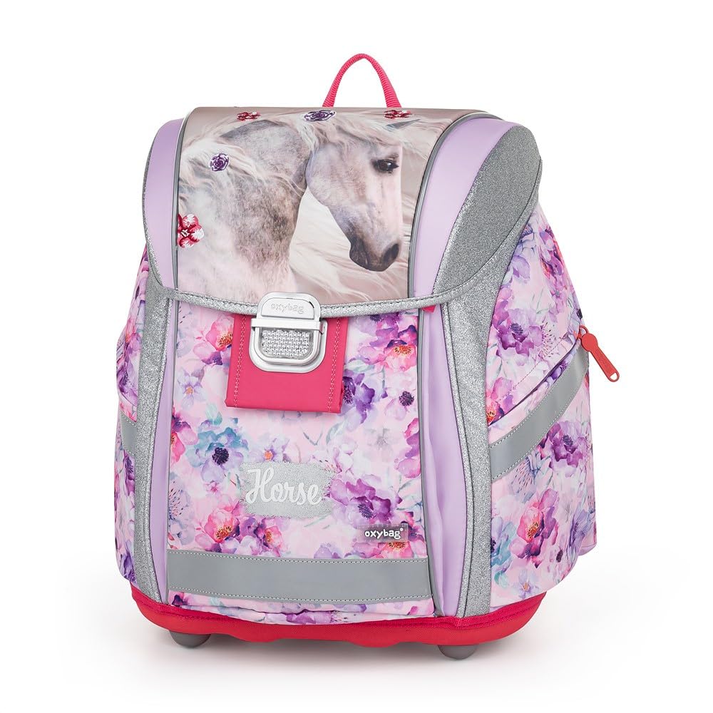 PREMIUM LIGHT Schulset 4 set für 1.-3. Klasse | Ergonomischer Schulrucksack, Sportbeutel, A4 Box & Federmappe | Leicht & Sicher mit Reflektoren | Perfekt Organisiert für Schulkinder