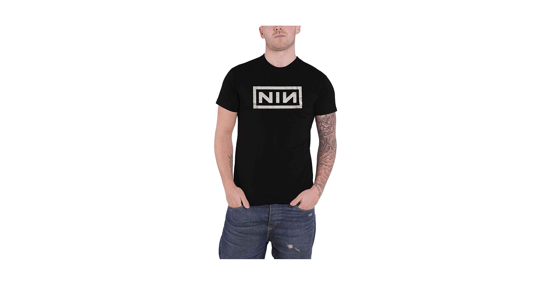 トップス NINE INCH NAILS NIN BOX LOGO t-shirt XL Nine Inch Nails Original Box Logo T-shirt Fully Licensed - Etsy
