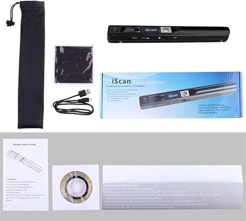 Miniatura 7 de Escáner portátil de mano, ANNCARY Document Wand Scanner portátil para fotos de negocios, recibos, libros, selección de formato JPG/PDF, tarjeta