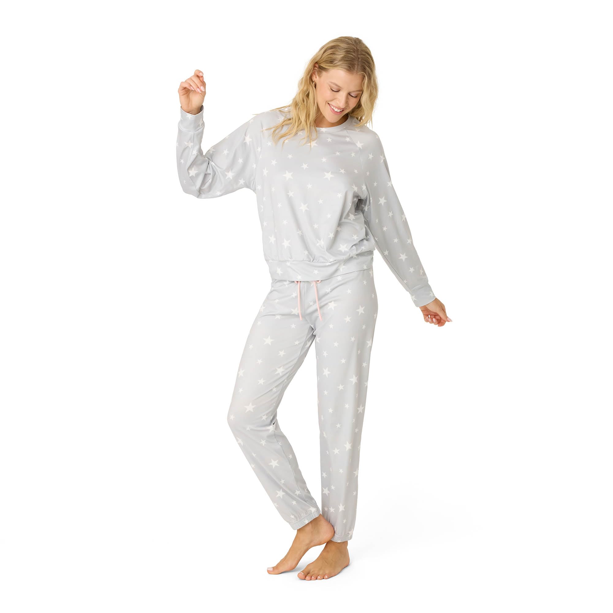 PJ Salvage Womens [Amazon Exclusive] Cloud Jersey Jogger Pajama 2-Piece Pj SetPajama Set