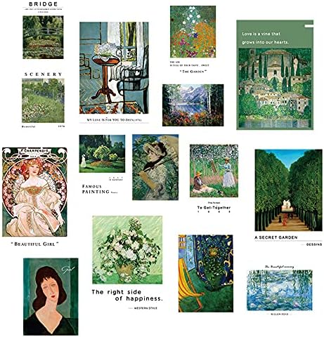AOPING Kit de decoración de cuadros estéticos de pared verdes para decoración de pared, juego de collage de fotos, decoración de dormitorio para