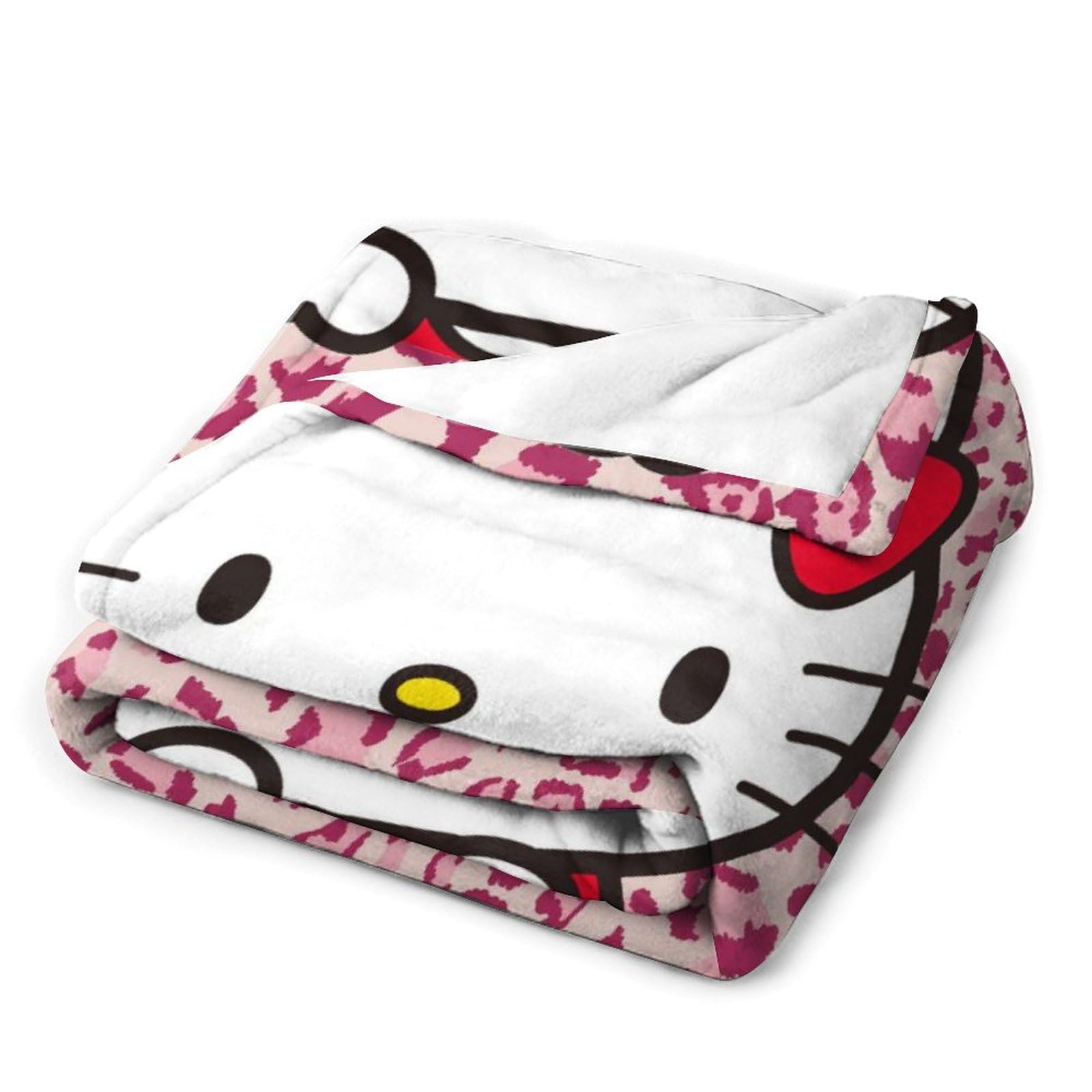 Amazon｜ブランケット ハローキティ ピンクのヒョウ柄 毛布 膝掛け