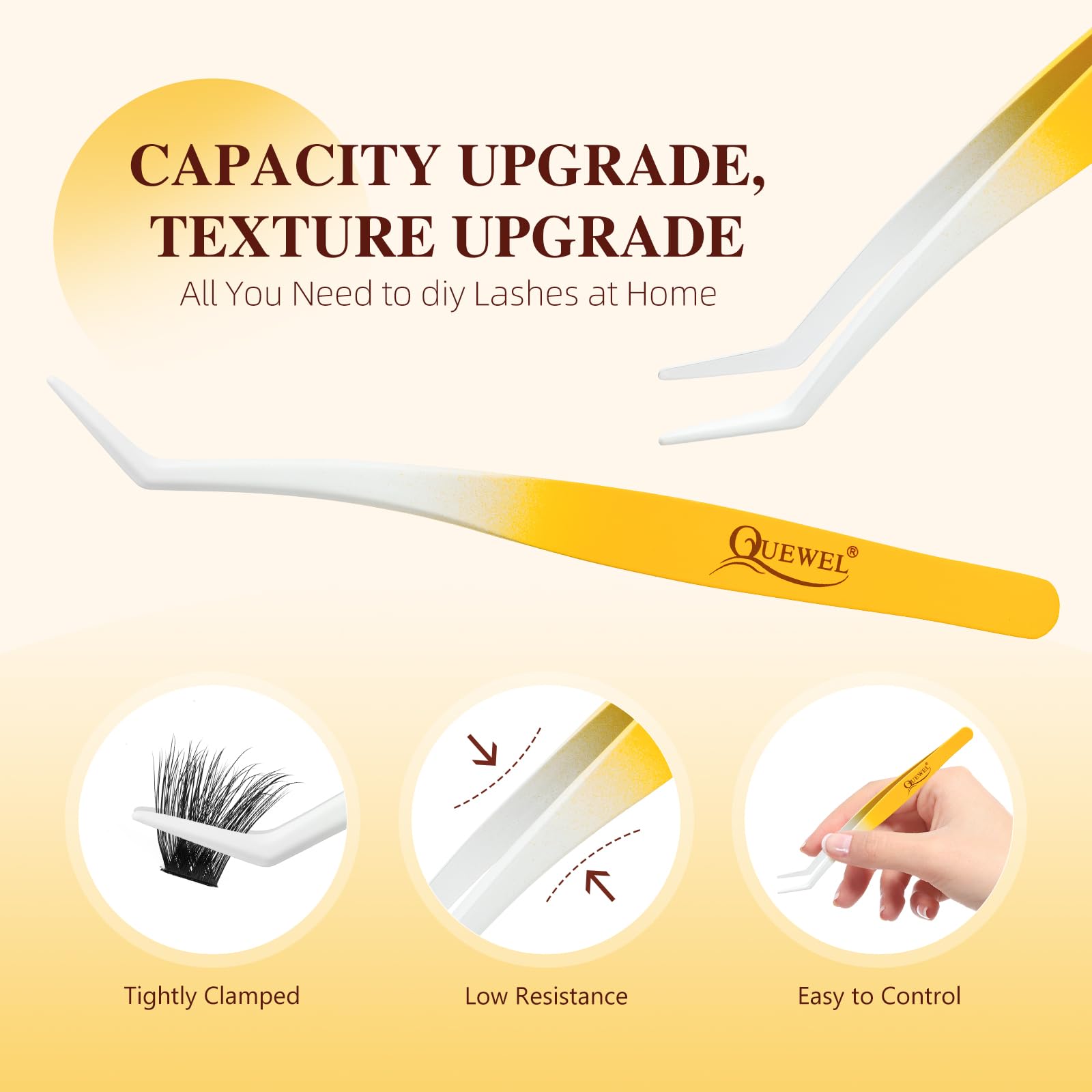 QUEWEL Fairy-Lash-Clusters Kit Cute Style, 144pcs Manga-Lash-Clusters Kit Mix10-18mm Wispy Natural Invisible Band Eyelash Clusters Kit for DIY Cluster Eyelash Extensions(Fairy 4 Set)