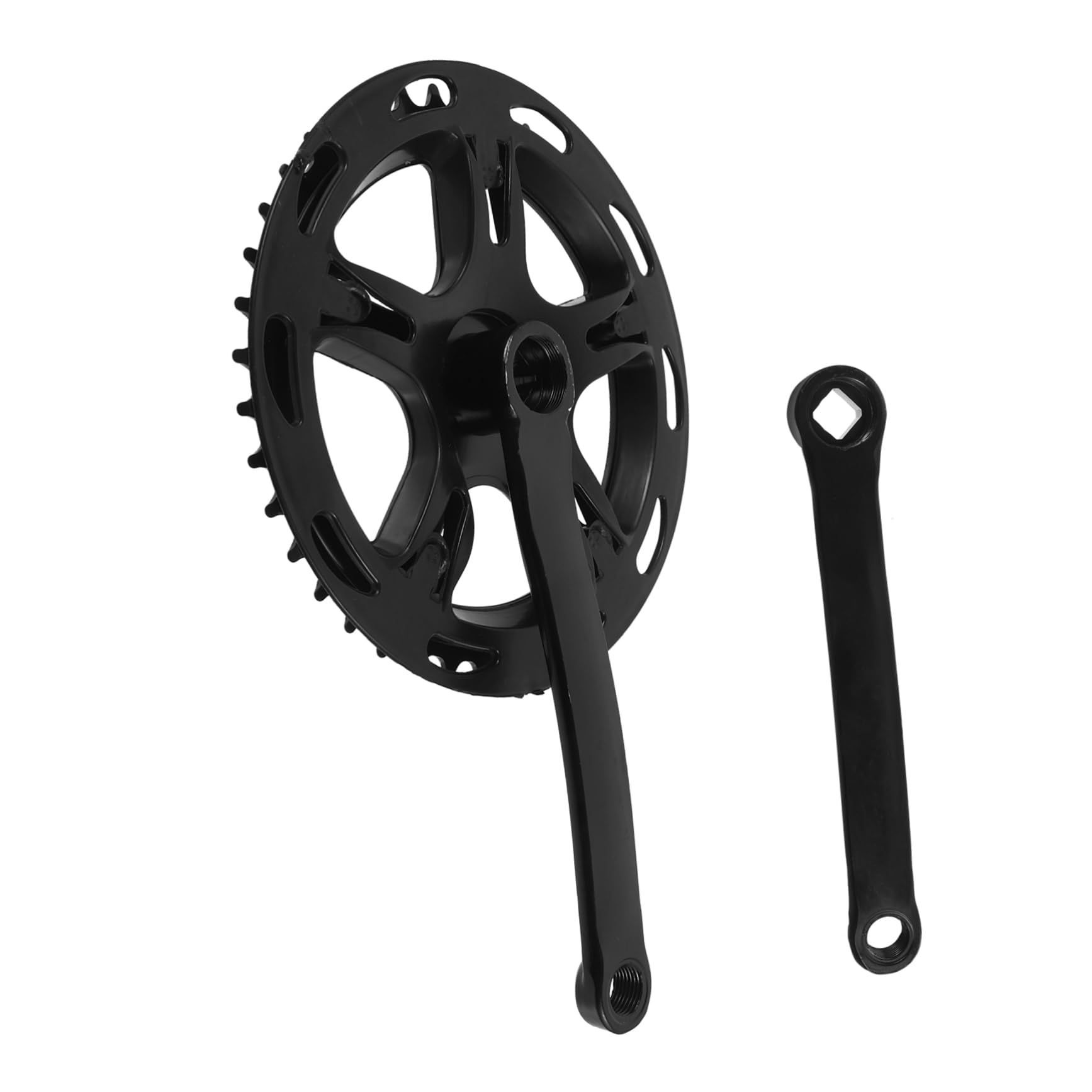 Toddmomy Set Pedivelle Bicicletta Braccio Manovella Quadrato, Corona 40 Denti in Metallo Nero, Resistente e Compatibile per Mountain Bike, Bici Pieghevoli e Fixie, Accessorio Sostitutivo