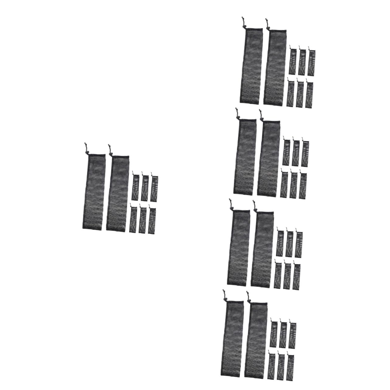 Sosoport 40pièces Alimentateurs Maille pour Oiseaux De Nourriture à Tirage Accessoire Pratique pour Oiseaux Jardin Noir