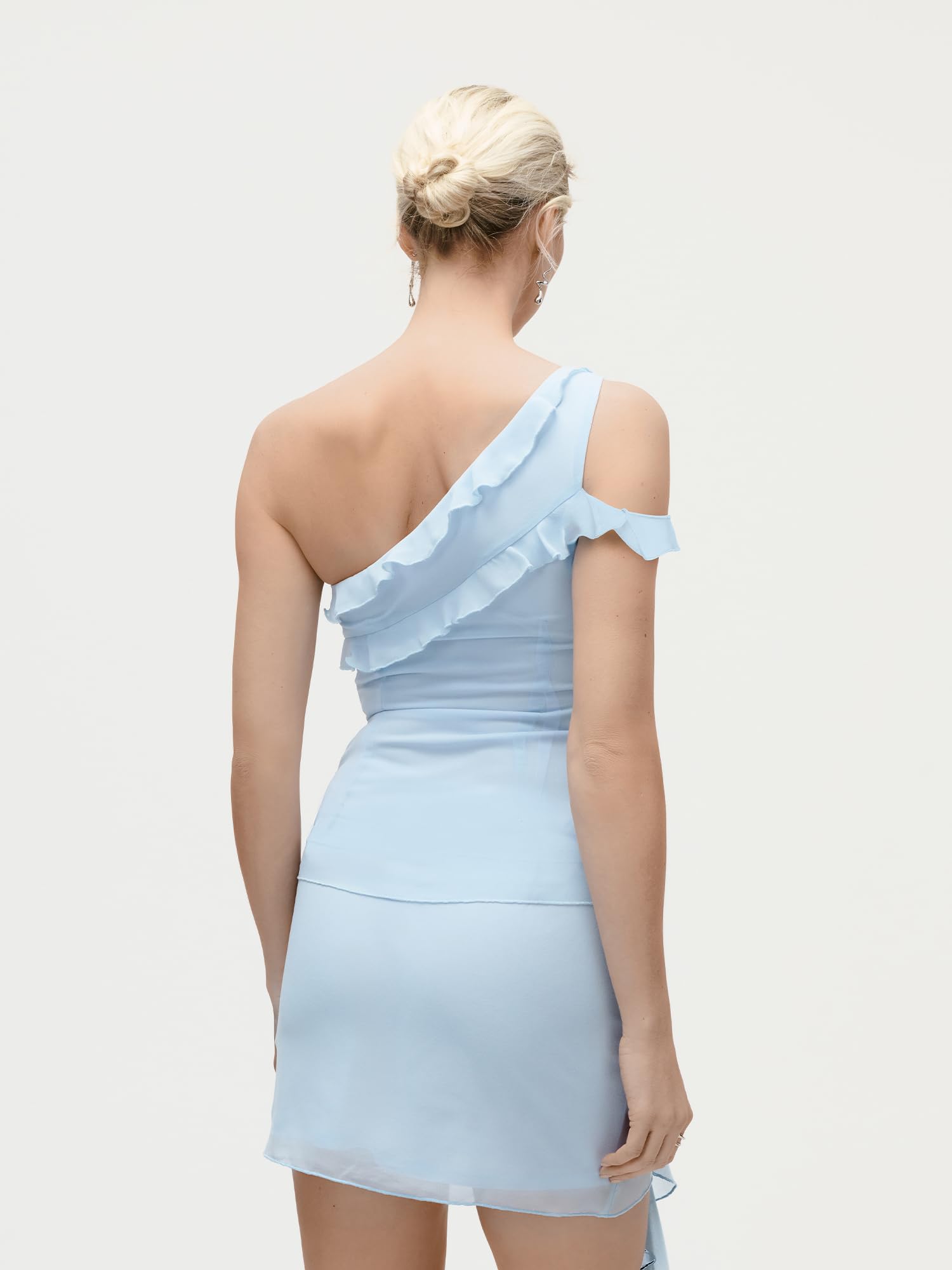 LeGer Gabriele Top - Top da donna monospalla con balze - vestibilità aderente - top con orlo asimmetrico - moda per donna - di Lena Gercke - taglie 34-44