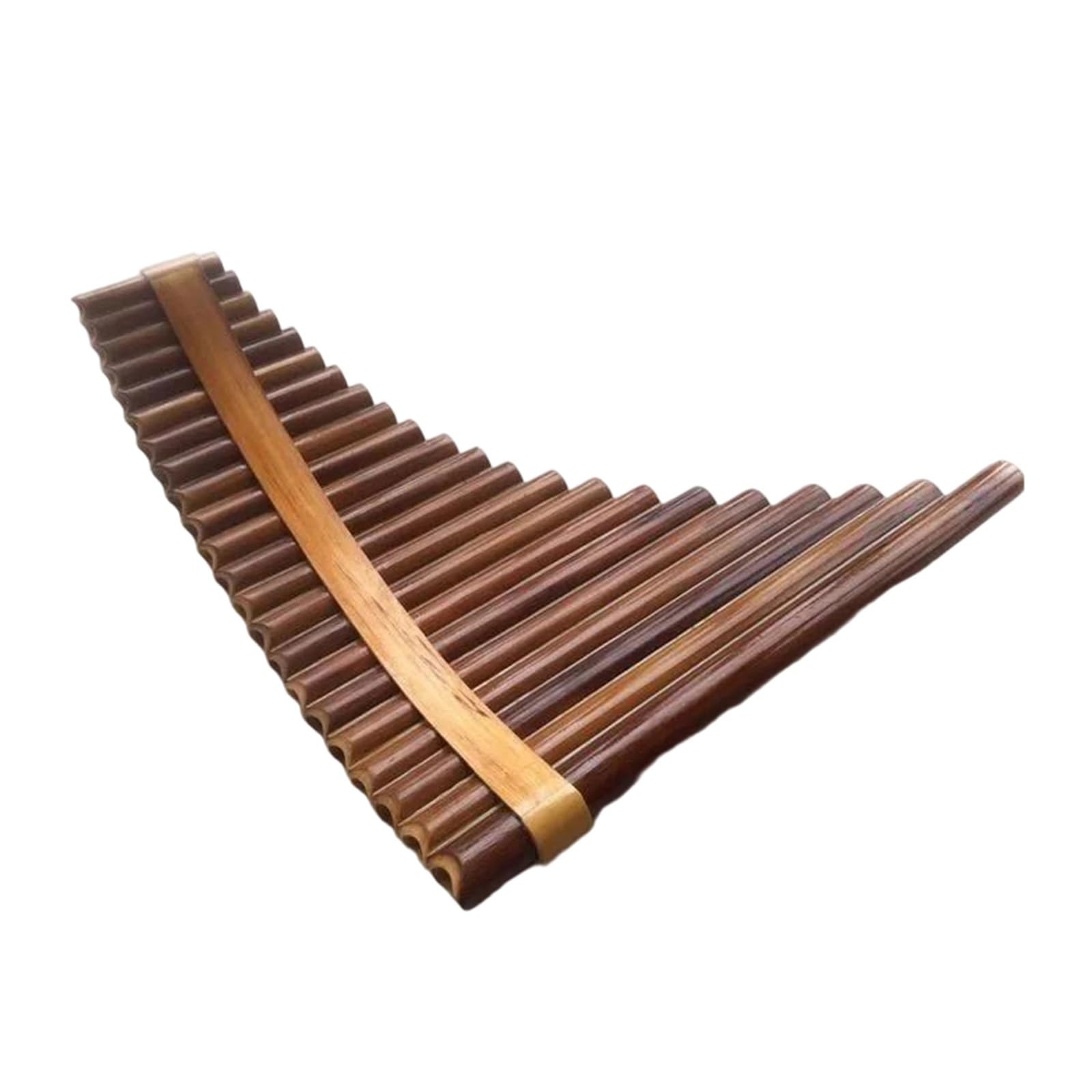 Professionelles Panflöten Blasinstrument Professionelle Panflöte Aus Bambus Mit 22 Röhren Gebogenes Rohr Handgefertigtes Instrument Mit Aluminiumlegierungsbox(Right Hand,G)