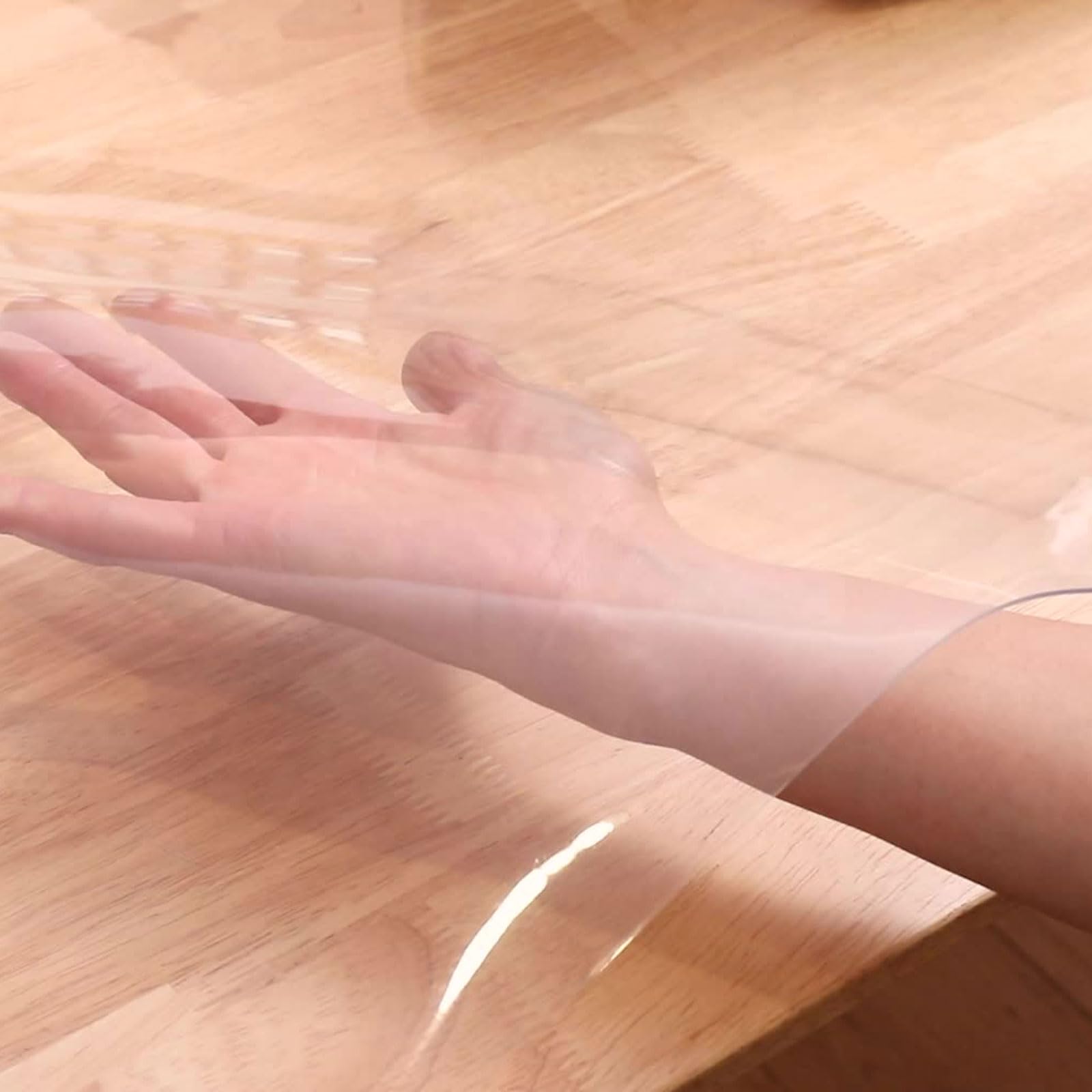 Copritavolo Trasparente,Tovaglia Trasparente,Tovaglietta Trasparente,Protezione da Tavolo Tagliabile,Sottomano da Scrivania Trasparente in PVC,Impermeabile,Tagliabile,per Scrivania