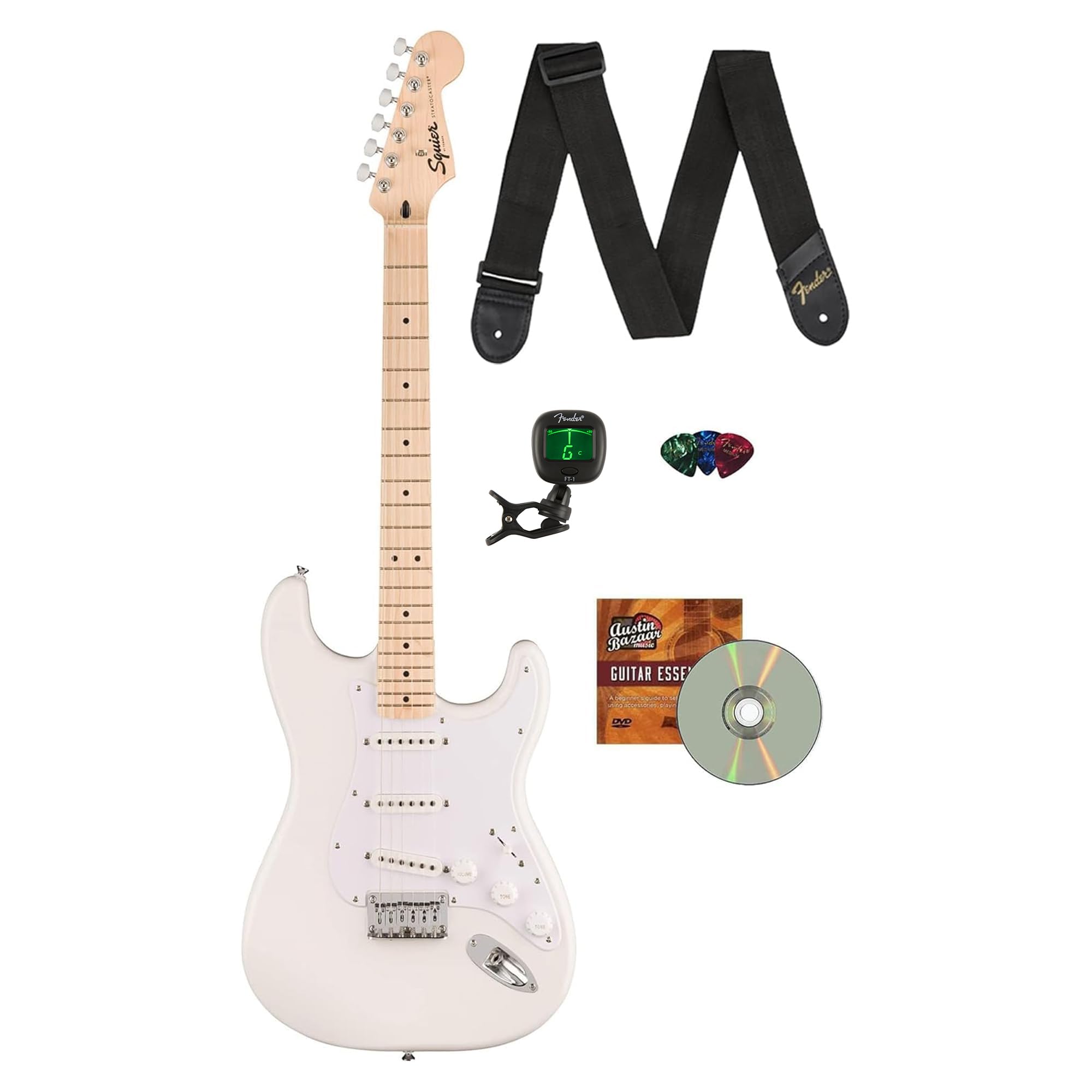 Amazon.com: Fender Squier Sonic Stratocaster HT - Arctic White
