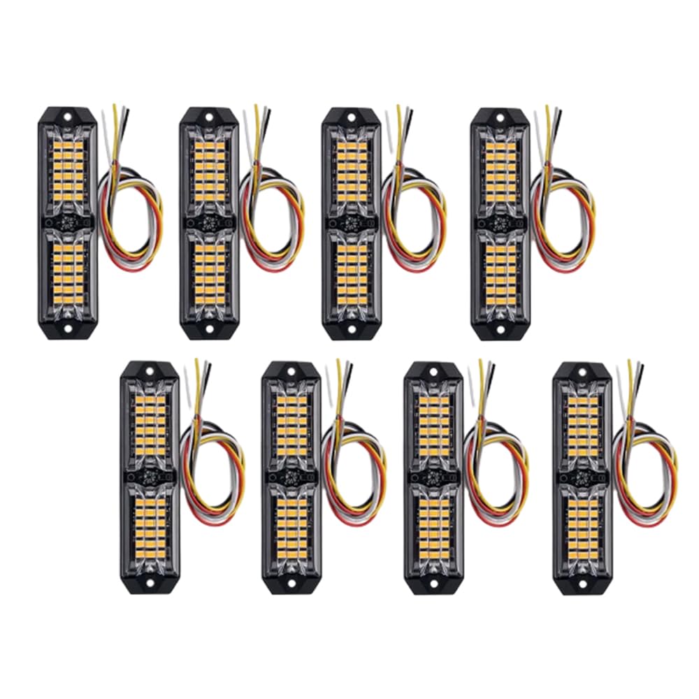 Riloer Luces estroboscópicas para coche, 12 luces LED de advertencia de peligro, luces intermitentes de emergencia, luz estroboscópica intermitente, luz de emergencia para coche, luz estroboscópica de